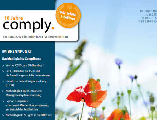 Professor Wolffgang in an interview with the trade journal “comply”